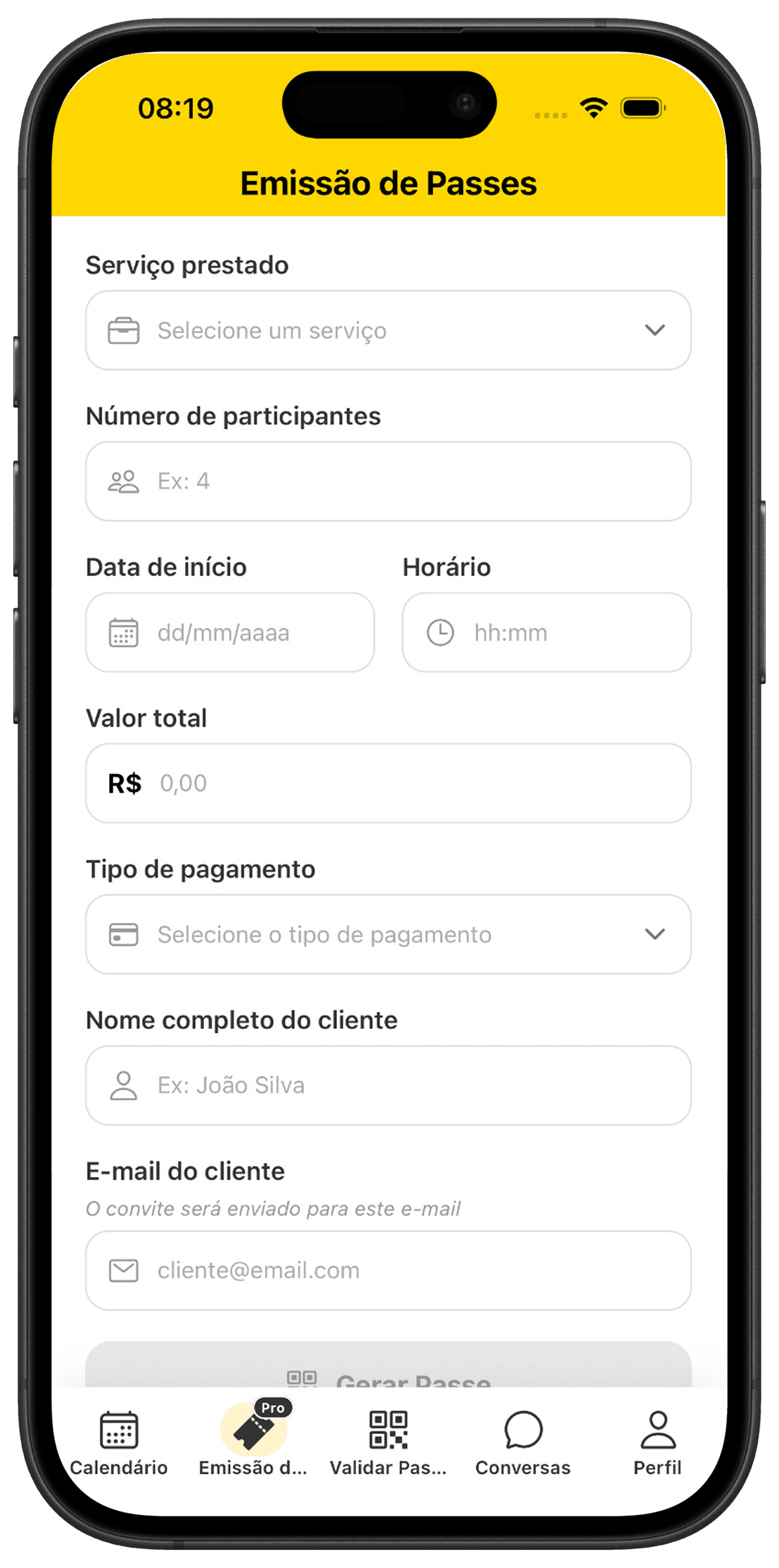 Emita passes digitais com validação direta