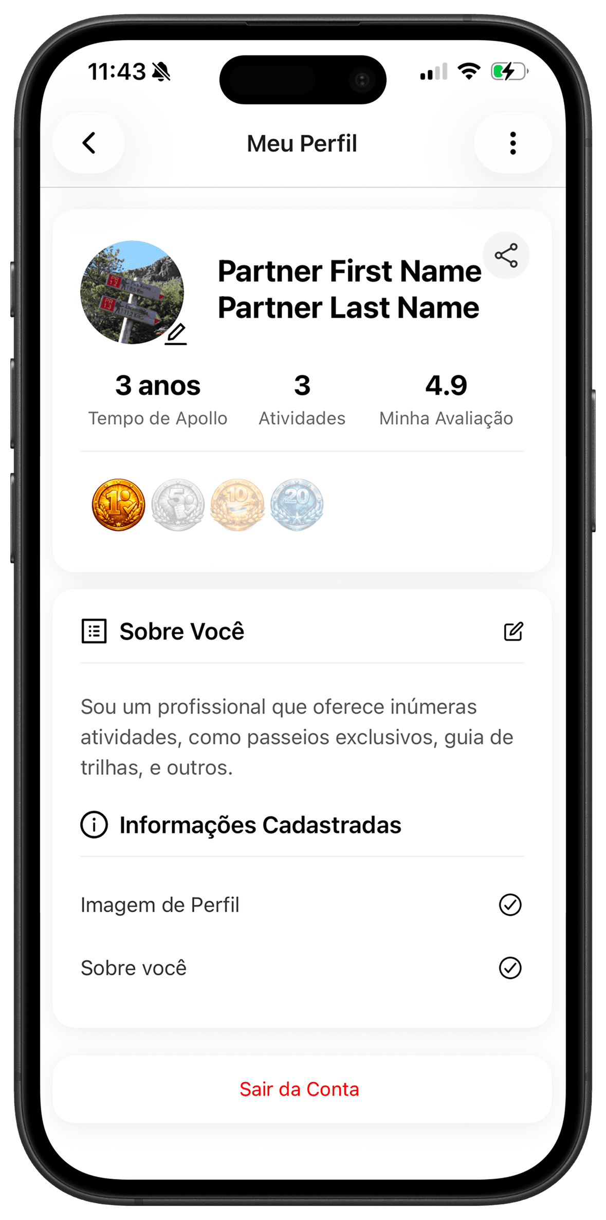 Tenha um perfil profissional dentro do Apollo